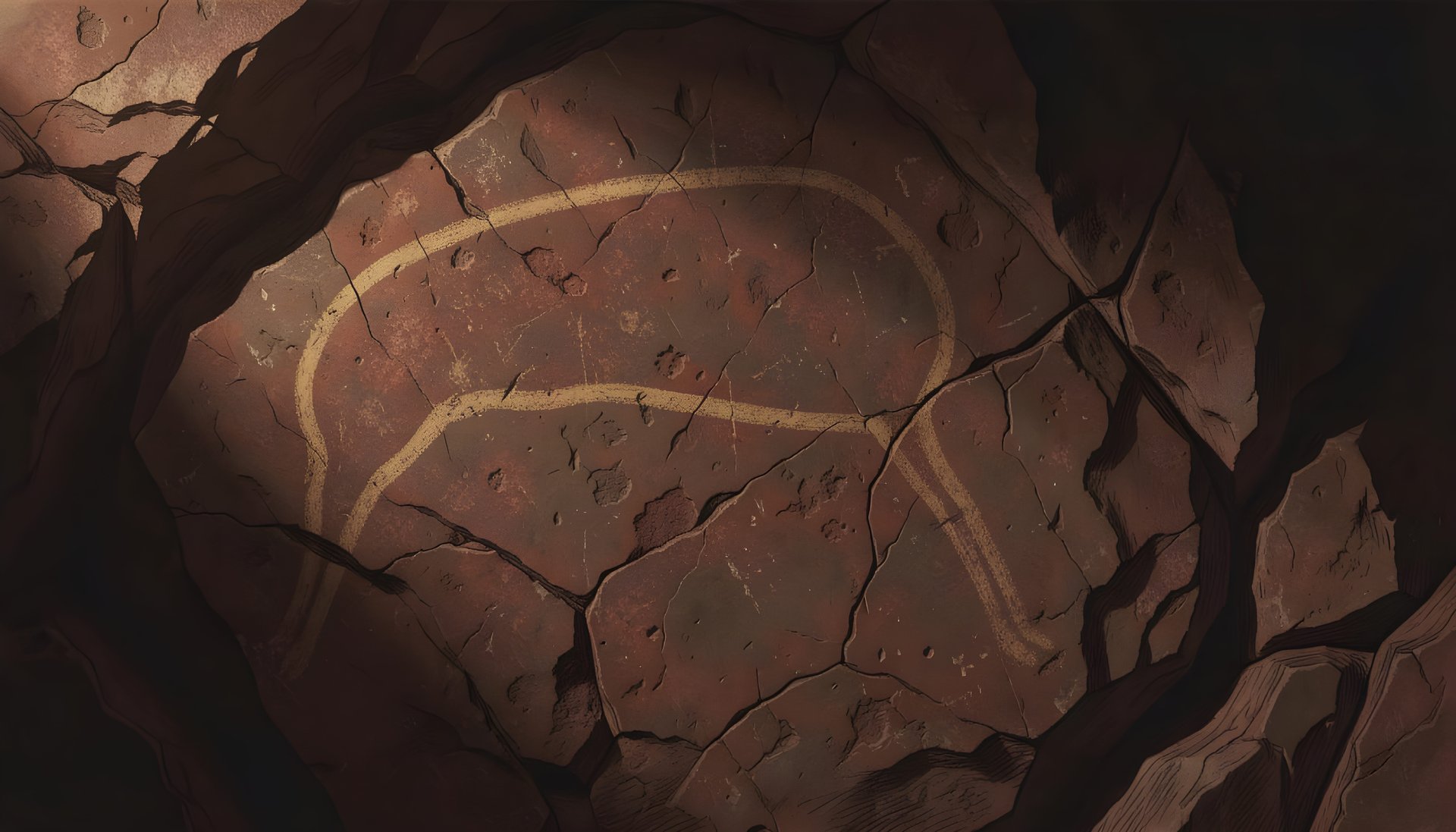 A painted cave wall